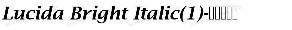 Lucida Bright Italic(1)字体转换